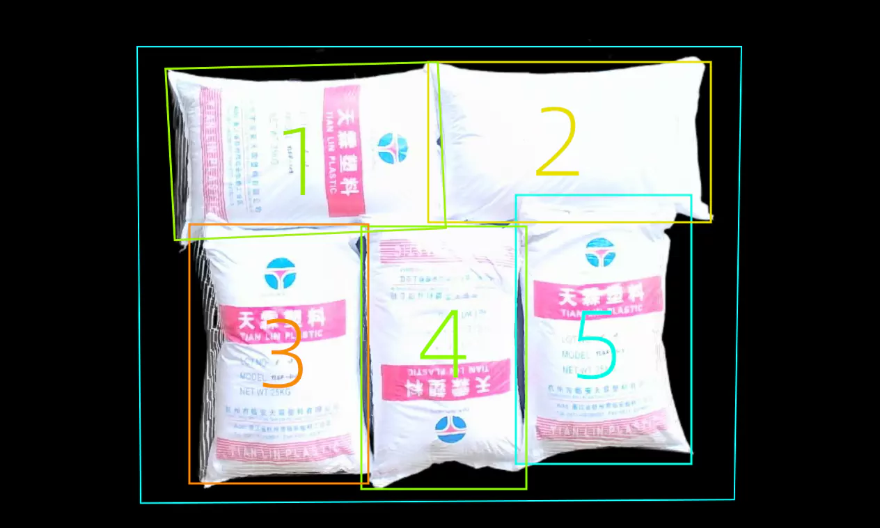 软包垛识别效果