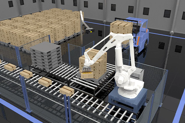 视觉引导机器人有序抓取